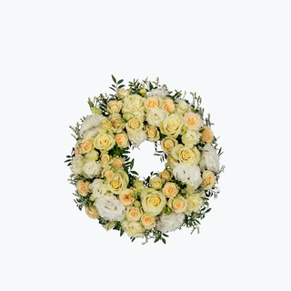 Vennskapskrans - hvit/krem (36 cm)